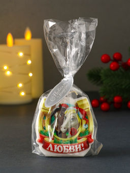 Цена за 2 шт. Свеча новогодняя «Лошади. Подкова. Любви», 6×2.8×6 см