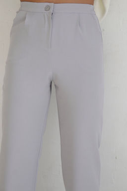 10165 Брюки прямого покроя светло-серые - Martichelli фото 3