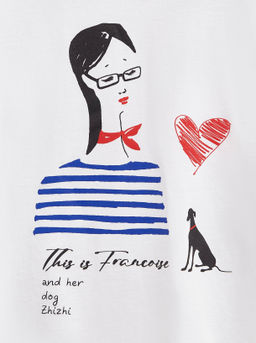 CONTE Футболка с манжетами и рисунком Adventures LD 2690 white-paris - Conte elegant фото 4