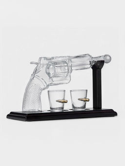 Мини-Бар «Револьвер», 250 мл, 2 стопки, на подставке, стекло, дерево