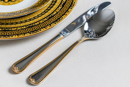 Набор столовых приборов Santorini Gold, 12 персон, 75 предметов - Face фото 7