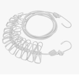 Веревка бельевая, 12 прищепок , 1м74см