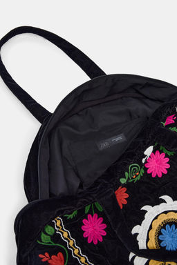 VELVET TRAVEL BAG WITH EMBROIDERY - Zara фото 6