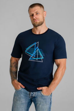 Арт. 614-163 Футболка мужская 48-56 (5 шт) Цвет:темно-синий - Идеал фото 6