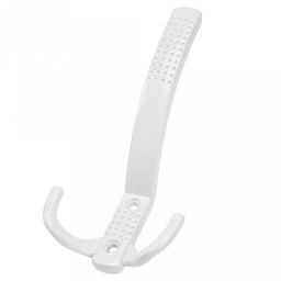 Крючок-вешалка №11, полимер, белый (Россия) Товар отгружается без клеевой этикетки.