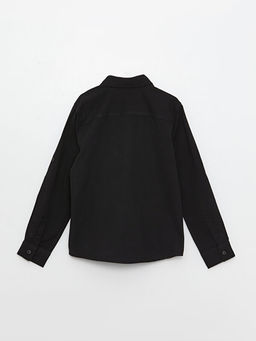 Basic Uzun Kollu Gabardin Erkek ?ocuk G?mlek