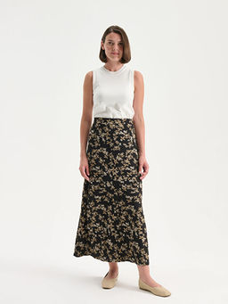 Beli Lastikli ?i?ekli Etek