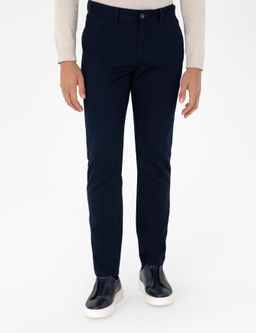 Lacivert Slim Fit Kanvas Pantolon - Pierre cardin фото 2