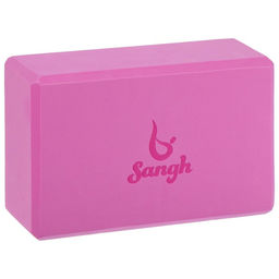 Блок для йоги Sangh, 23×15×8 см, розовый