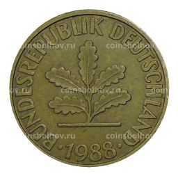 Монета 10 пфеннигов 1988 года G Германия