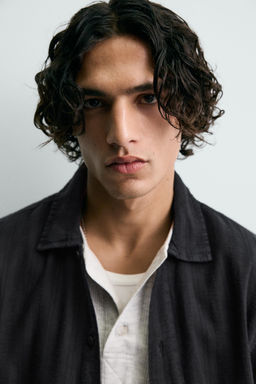 CAMISA ESTRUCTURA LAVADA / Negro - Zara фото 5