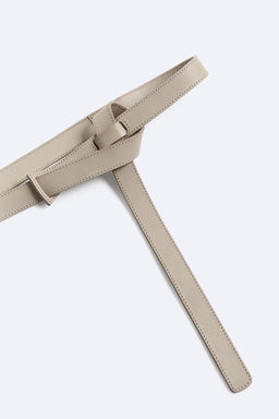TOPSTITCHED LEATHER BELT - Zara фото 2