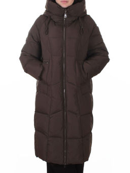 8855 BROWN Пальто зимнее женское (200 гр. холлофайбер)