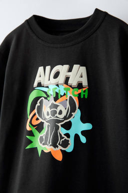 KABARTMA DETAYLI LILO & STITCH DISNEY BASKILI T-SHIRT - Zara фото 3