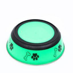 Миска округлая с нескользящим основанием и принтом, 450 мл, зелёная - Пижон фото 4