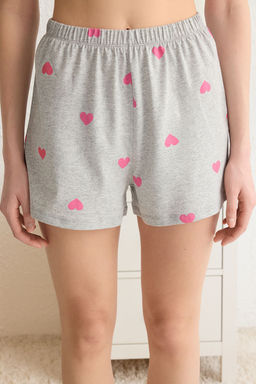 Trendyolmilla Pembe %100 Pamuklu Kalpli Sortlu Orme Pijama Tak?m? THMSS24PT00029 фото 3