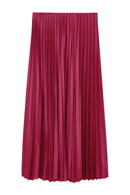 Bordo Piliseli Maxi Etek TWOSS24ET00041