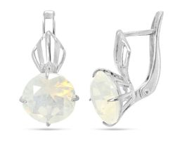 Серьги из серебра лунный камень, СПН37185