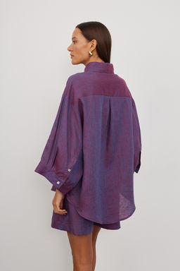 Рубашка S242_Violet Ultramarine/Фиолетовый меланж - M&G all natural фото 3