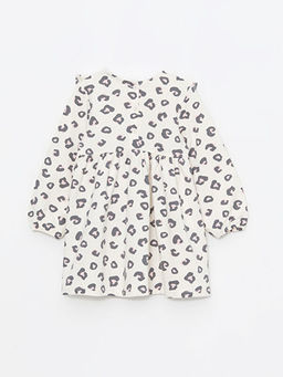 Bisiklet Yaka Uzun Kollu Bask?l? K?z Bebek Elbise - Waikiki фото 2