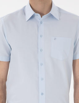 Рубашка Pierre Cardin Acik Mavi Basic Regular Fit светло-голубая