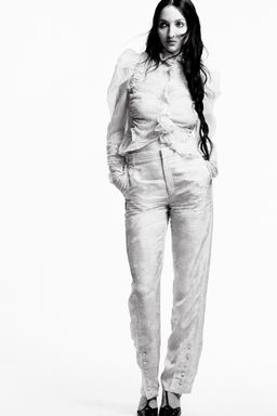 JACQUARD BUTTON TROUSERS ZW COLLECTION LIMITED EDITION