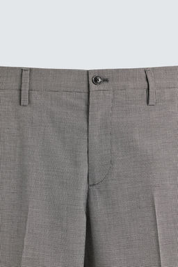 PANTAL?N REGULAR FIT TRAJE PATA DE GALLO / Negro / Blanco - Zara фото 7