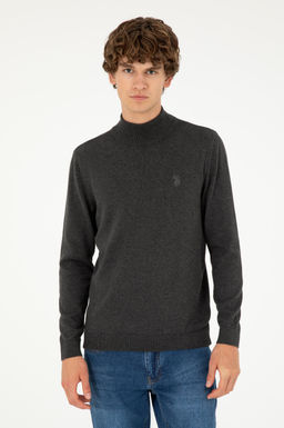 Мужской базовый свитер антрацитового меланжа Неожиданная скидка в корзине - U.s. polo assn фото 3