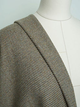 Шерсть пальтово-костюмная Твид цв.Коричневый/серый/песочный, ш.1.5м, шерсть-50%, п/э-50%, 380гр/м.кв - Купава фото 10