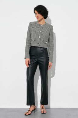 Жакет укороченный из твида с клапанами - Mollis фото 2