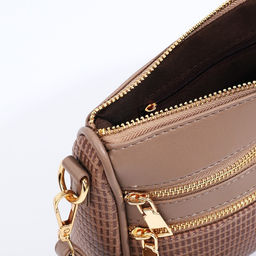 Сумка кросс-боди на молнии, цвет бежевый - Simaland фото 8