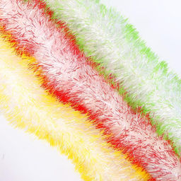 Цена за 10 шт. Мишура Искорка цветные кончики, d-9 см 200 см, микс