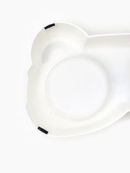 Миска двойная «Панда», 2×160 мл, пластик, белая, серая