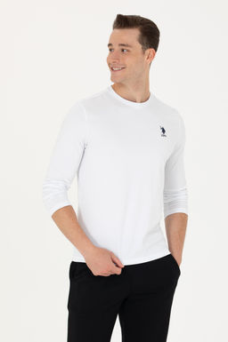 U. S. Polo Assn / Мужской белый базовый свитшот - U.s. polo assn фото 15