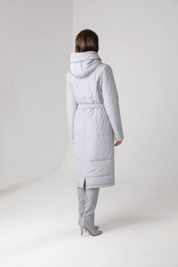 Еврозима! 24303 Пальто дем. св.серый - Dizzyway фото 3