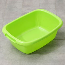 Таз хозяйственный овальный «Водолей», 11 л, пластик, салатовый