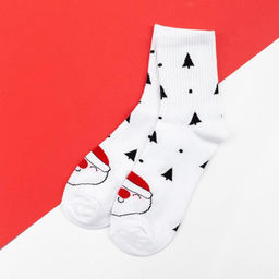 Цена за 2 шт. Носки новогодние женские KAFTAN Дед Мороз размер 36-39 (23-25 см) фото 2