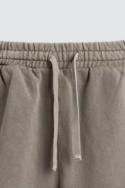 BERMUDA JOGGER B?SICA LAVADA / Gris - Zara фото 8