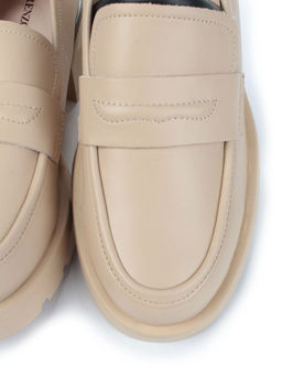 01-PDS132-3 DK. BEIGE Ботинки демисезонные женские (натуральная кожа)