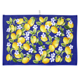 Полотенце кухонное махровое 40х60см Лимоны, 290гр/м2, 100% хлопок, с петелькой, цвета микс, Bolangde (Китай)