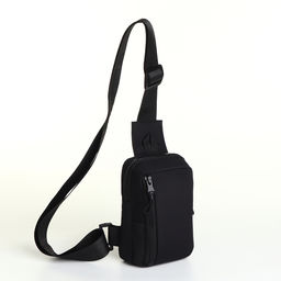 Сумка-слинг из текстиля, чёрная