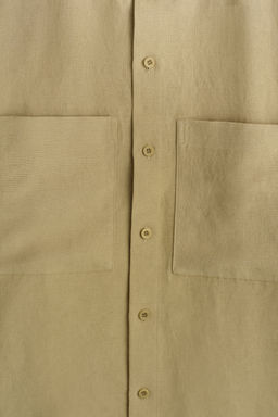 CAMISA OVERSIZE DE LINO CON CUELLO MAO - H&m фото 4