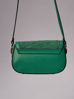 Сумка замшевая на плечо Deboro 30791 зеленая весна