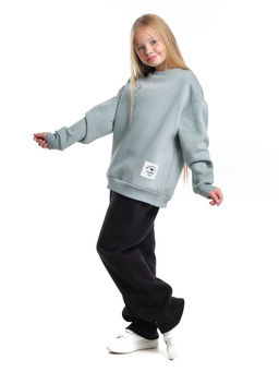 Джемпер для девочки школьный детская одежда с начесом хлопок 22-7320 мята - Mini maxi фото 7