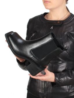 01-E21B-1A BLACK Ботинки демисезонные женские (натуральная кожа, байка) - Фабричный китай фото 2