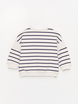 Bisiklet Yaka Uzun Kollu ?izgili Erkek Bebek Sweatshirt ve Tayt - Waikiki фото 3