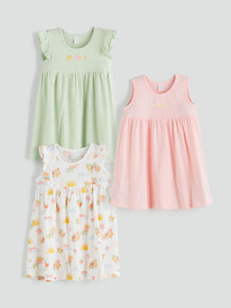 Bisiklet Yaka K?z Bebek Elbise 3l?