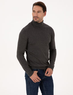 F_me Slim Fit Pamuk Kar___ml_ Bal_k__ Yaka Basic Triko Kazak - Cacharel фото 3