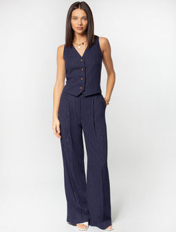 VILATTE / Жилет изо льна с вискозой без подклаки с двуслойным передом  фото 5