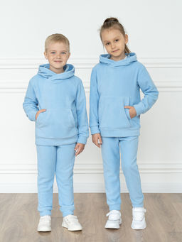 Костюм детский флисовый голубой 7043г(ш) (104, 56)